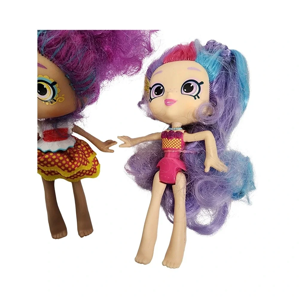 Shopkins Kooky Kitchen Surprise Dolls Lot 3 Purple Blue‎ Hair Colorful Outfits